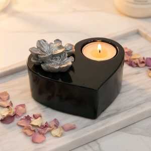 Portavela Corazón Rosa Eterna