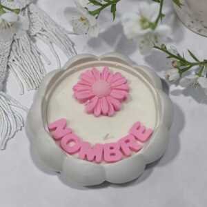 Floral en Jarrón de Yeso