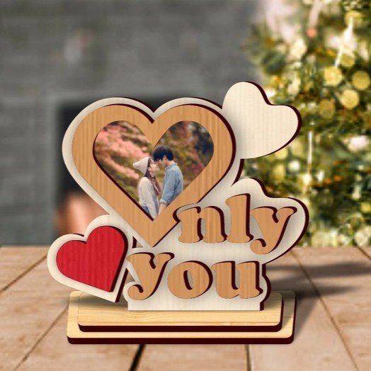 Marco de Fotos Decorativo de Madera “Only You / Love”