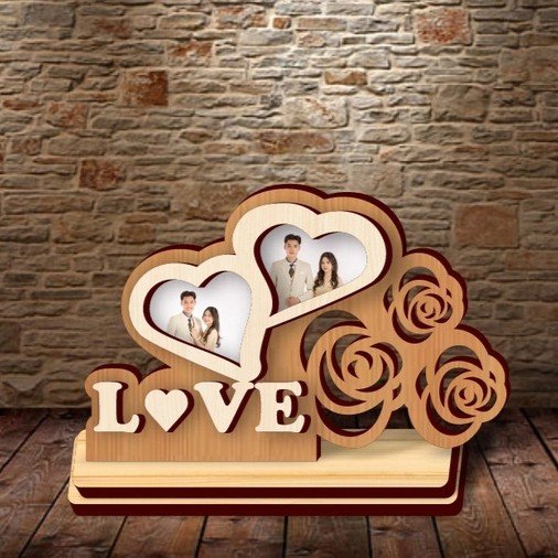 Marco de Fotos Decorativo de Madera “Only You / Love” - Imagen 2