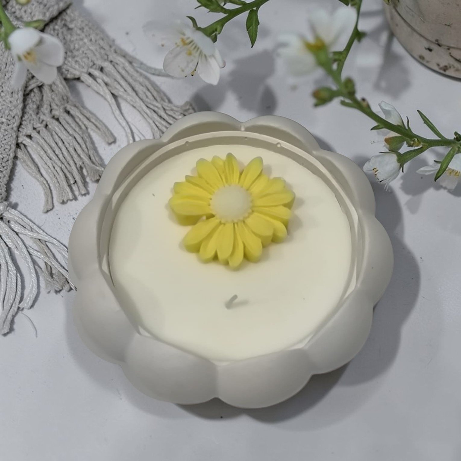 Floral en Jarrón de Yeso - Imagen 2