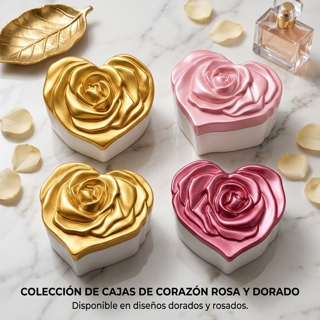 Caja Joyero Artesanal «Rosa de Amor»