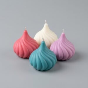 Vela Artesanal "Meringue Swirl"