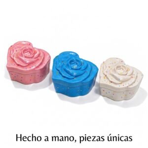 🌹 Vela Artesanal Corazón Rosa Encantada